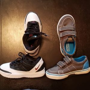Boys Size 9 Nike and Sperry Shoes